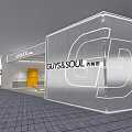 Modern Clothing Store Interior With Display Racks Clothing Racks And Display Platforms