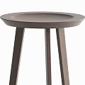 Two Modern Wooden Bar Stools With Light And Dark Wood Tones And Metal Support