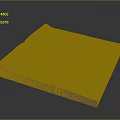 3D Topographic Terrain Model Featuring Mountain Peak Green Land And River Paths