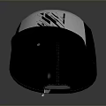 Modern Black And White Cap With Abstract Line Pattern Design For Daily Use 3d model