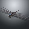Futuristic Aircraft Design with Multiple Long Rotors and Aerodynamic Fuselage Structure