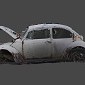 Abandoned Beetle in the Woods 3d model