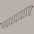 Modern Wooden Staircase With Metal Handrail And Vertical Panel Design Structure