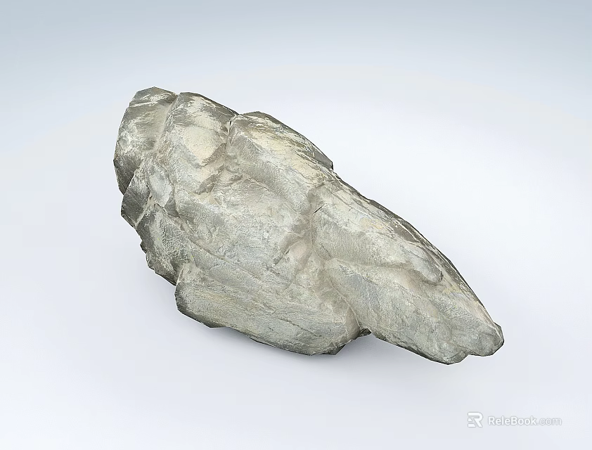 Handcrafted Natural Stone And Wood Decorative Piece With Rough Surface Texture 3d model 