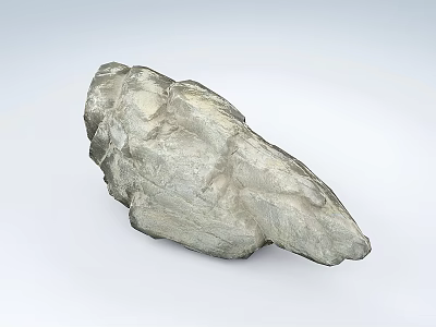 Handcrafted Natural Stone And Wood Decorative Piece With Rough Surface Texture 3d model