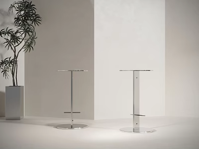 metal bar stool 3d model