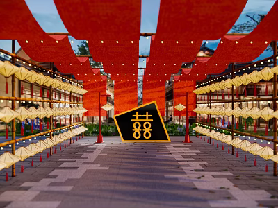 New Chinese Lanterns Festival Lanterns National Tide Lanterns Commercial Street Extras Beautiful Chen Mid-Autumn Festival Lantern Festival Spring Festival Lanterns 3d model