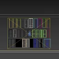 Various Colored Hinged Doors With Different Materials For Home Interior Design