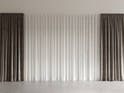 Curtain Roman Curtain Gauze Curtain Living Room Curtain Bedroom Curtain Study Room Curtain 3d model