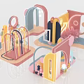 Colorful Creative Play Space With Geometric Arches Steps And Bright Tones