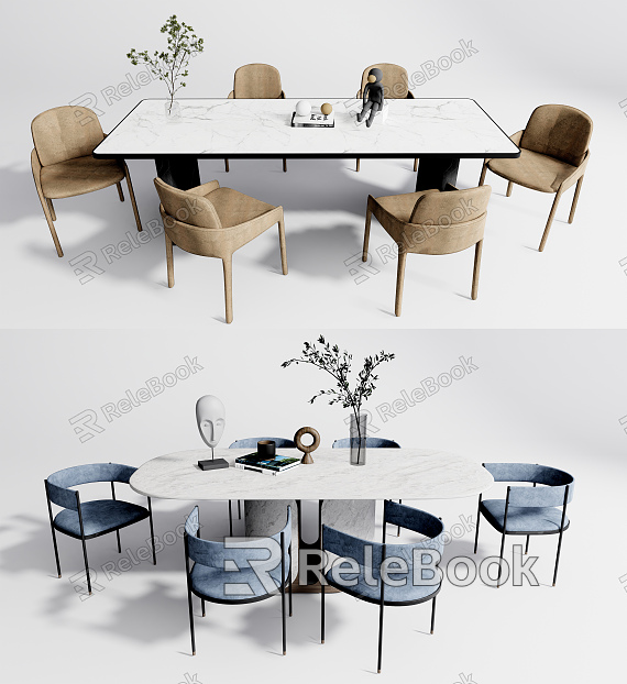 Modern Dining Table and Chair Combination Dining Table and Chair Combination Household Dining Table Dining Chair model