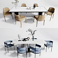 Modern Dining Table and Chair Combination Dining Table and Chair Combination Household Dining Table Dining Chair 3d model