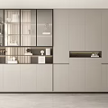 Modern Bookcase With Glass Doors Sleek Design Wooden Frame Built in Storage And LED Lighting