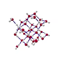 3D Molecular Structure Model With Red White Blue Spheres And Bond Connections