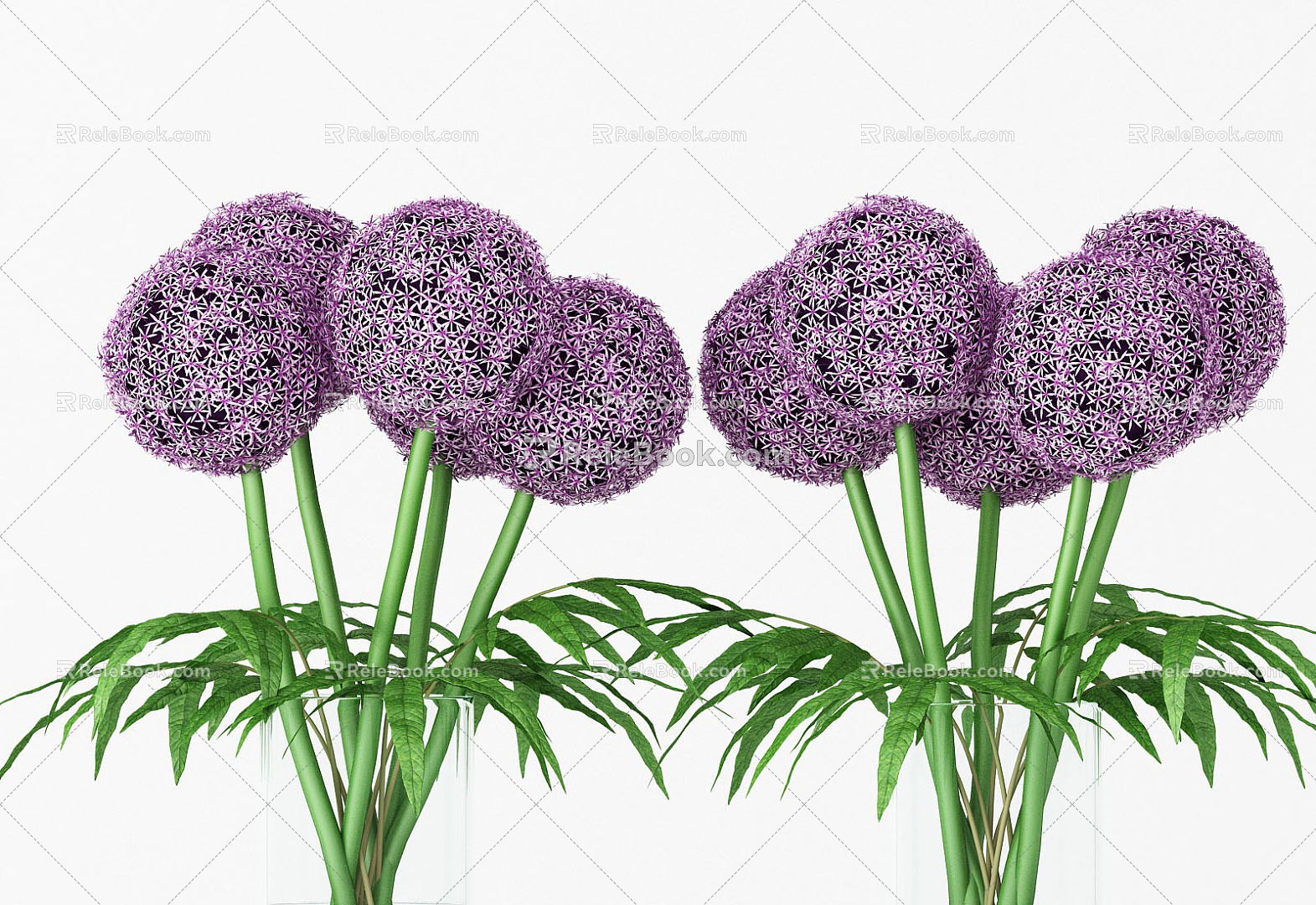 Modern Flower Scallion Flower 3d model