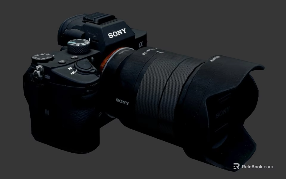 Sony Professional Digital Camera With High Quality Lens And Control Buttons Design 3d model