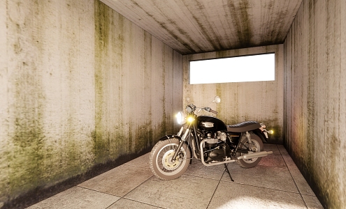 Retro Motorcycle 3d model