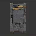Weathered Military Vehicle With Tracked Wheels Turret Green Cylindrical Objects And White Insignia