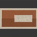 Cartoon Style Ancient Greek Temple Model with White Columns Red Roof and Central Opening