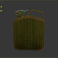 Green 5L Jerry Can with Metal Handle and Vintage Design for Daily Use