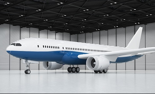 modern aircraft 3d model