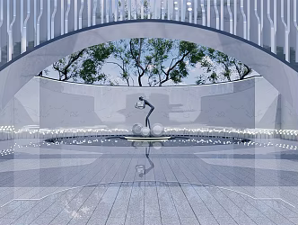 Modern Urban Sculpture 3d model