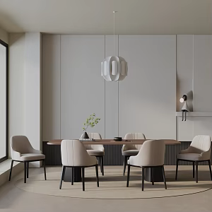 Modern table combination 3d model