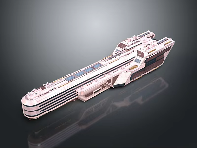 Advanced Interstellar Spaceship With Solar Panel Arrays And Modular Structure 3d model
