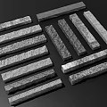 Strip Shaped Rockery Stones With Various Textures For Garden Landscape Decoration