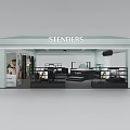 STENDERS Modern Exhibition Booth With Transparent Structure Display Shelves And Furniture