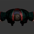 Game and Movie Character Standing in Green Robe With Red Trim And Dark Inner Clothing