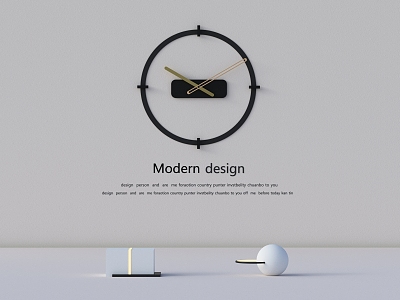 Simple Wall Clock 3d model