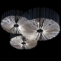 Elegant Modern Feather Design Chandeliers with Hanging Illuminated Style