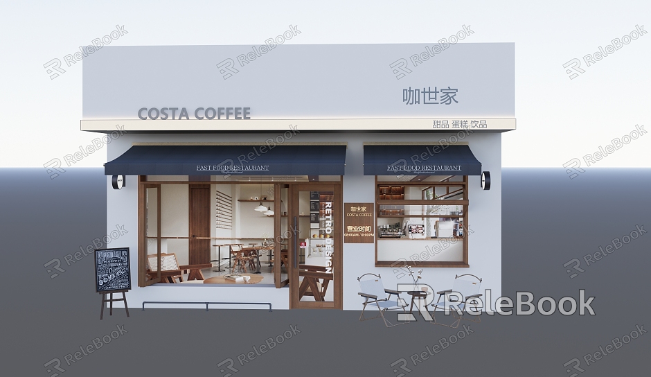 Cafe pop-up shop model