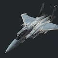 Gray Military Fighter Jet With Twin Engines Mounted Missiles And Tail Fin Design Features