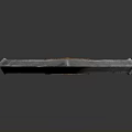 Fantasy Style Sword With Metallic Blade Curved Guard And Pink Gemstone Decoration
