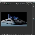 modern high-speed rail 3d model