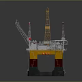 Industrial Offshore Drilling Platform Equipment With Crane And Drilling Tower Structure