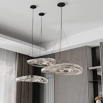 Modern chandelier acrylic metal chandelier 3d model