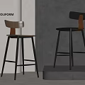 Modern Bar Chair Bar Stool 3d model