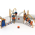 Modern Slide Climbing Amusement Equipment 3d model