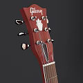 Vibrant Red Electric Guitar With Classic Body Design And Black Pickups