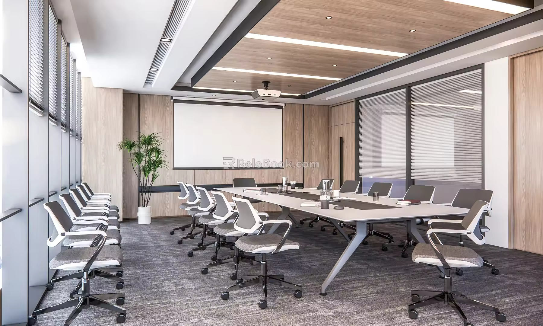 Meeting Room Meeting Tables and Chairs 3d model