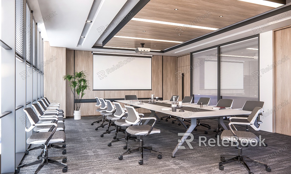 Meeting Room Meeting Tables and Chairs model