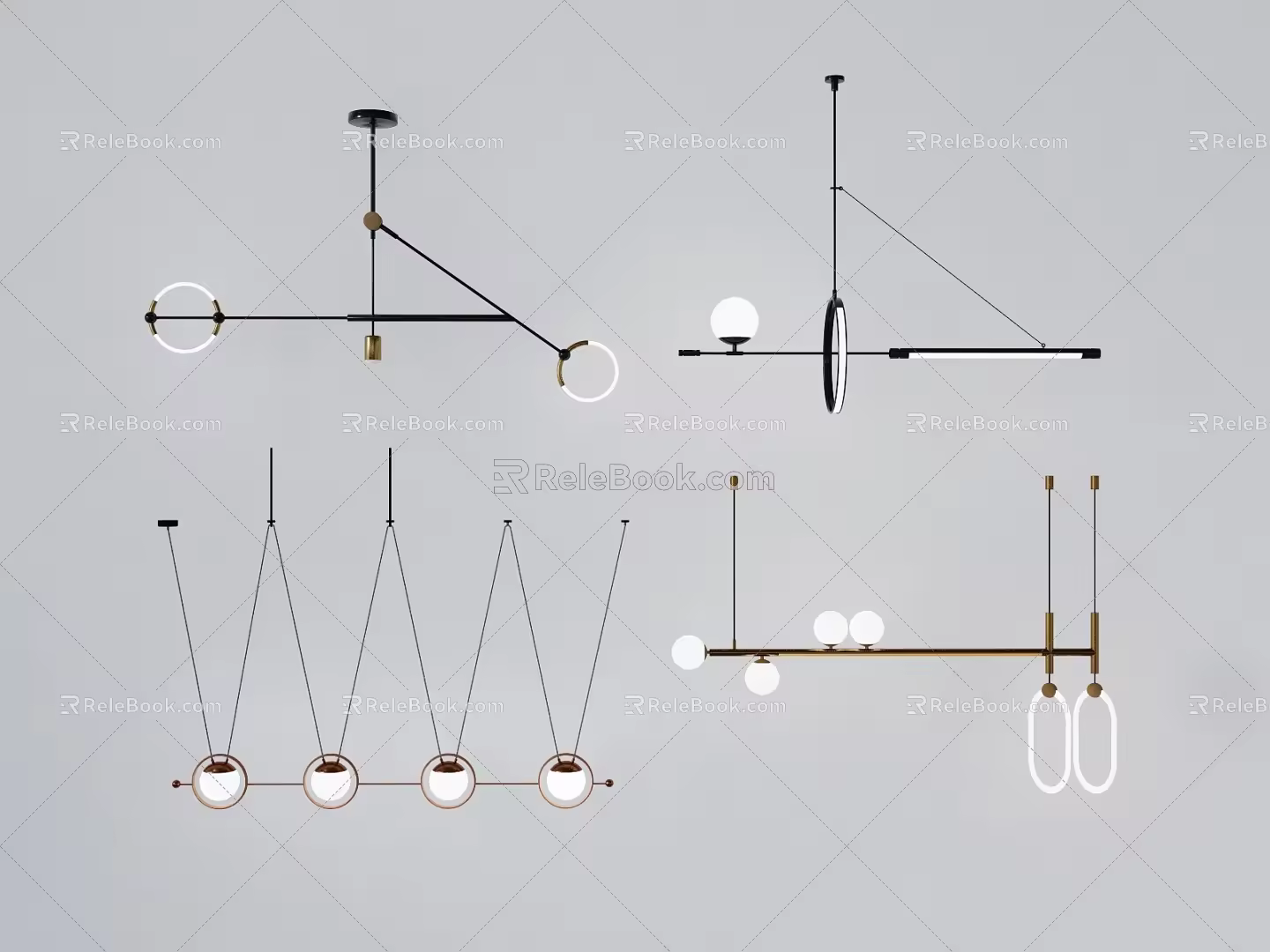 Modern chandelier 3d model