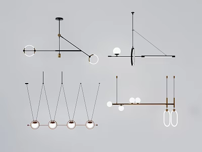Modern chandelier 3d model