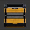 Industrial Stackable Multi Layer Metal Equipment Storage Case With Black Yellow Grid Design
