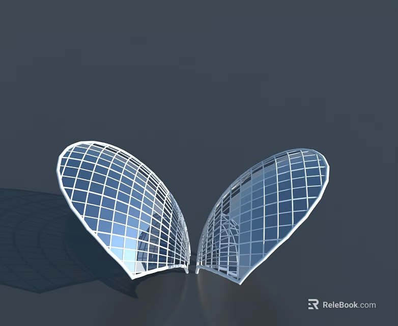 Modern Glass Swing Door Featuring Grid Design And Metal Frame Structure 3d model