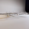 Modern Ceiling Structure With Metal Frame Supports And Beams For Construction Design
