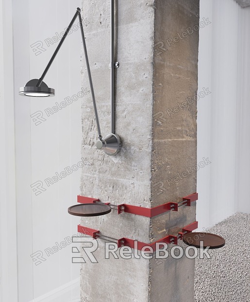 Industrial pillar stone pillar lamp model